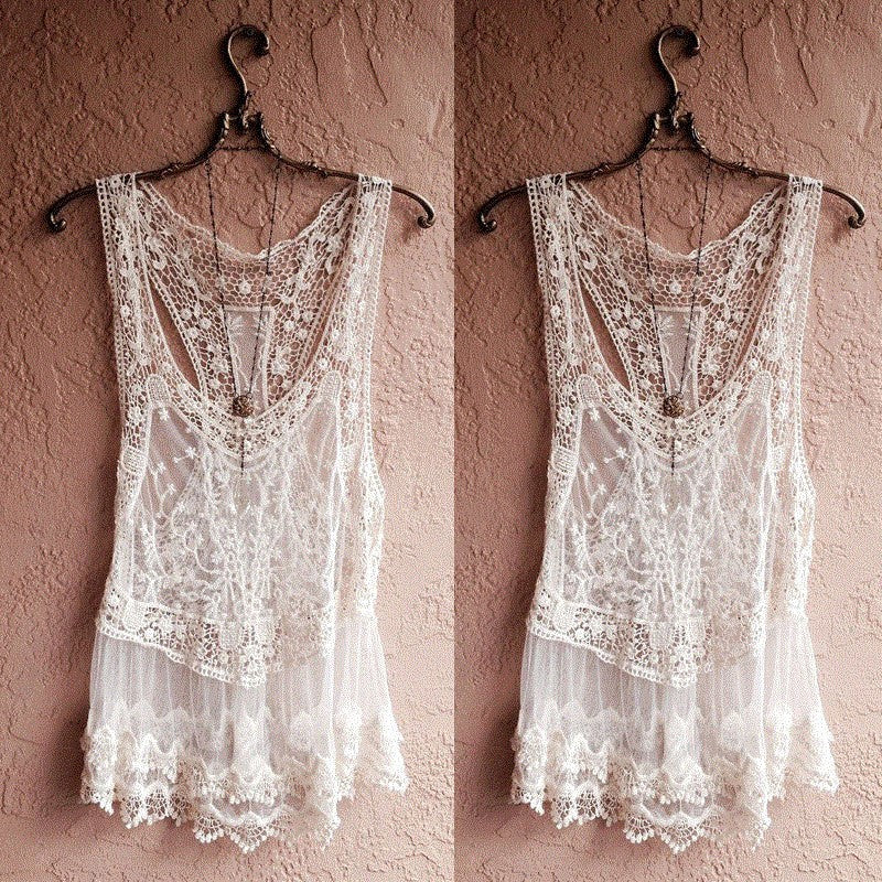 Beach Dress See-through Knit Bikini Cover-up