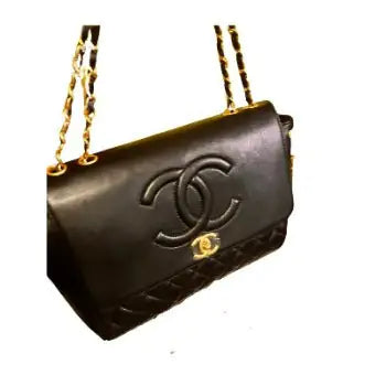 Flap with Top Black Lux Bag